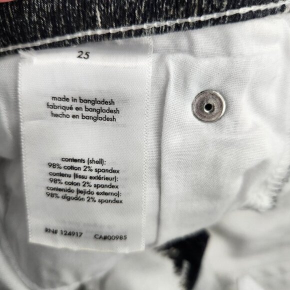 We Wore What Cow Print Black and White Stiletto Slit Jeans SIZE 25 - Picture 8 of 8